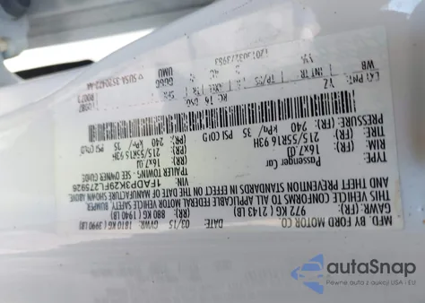 2015 Ford Focus Se из США, поврежденный, VIN 1FADP3K29FL275926